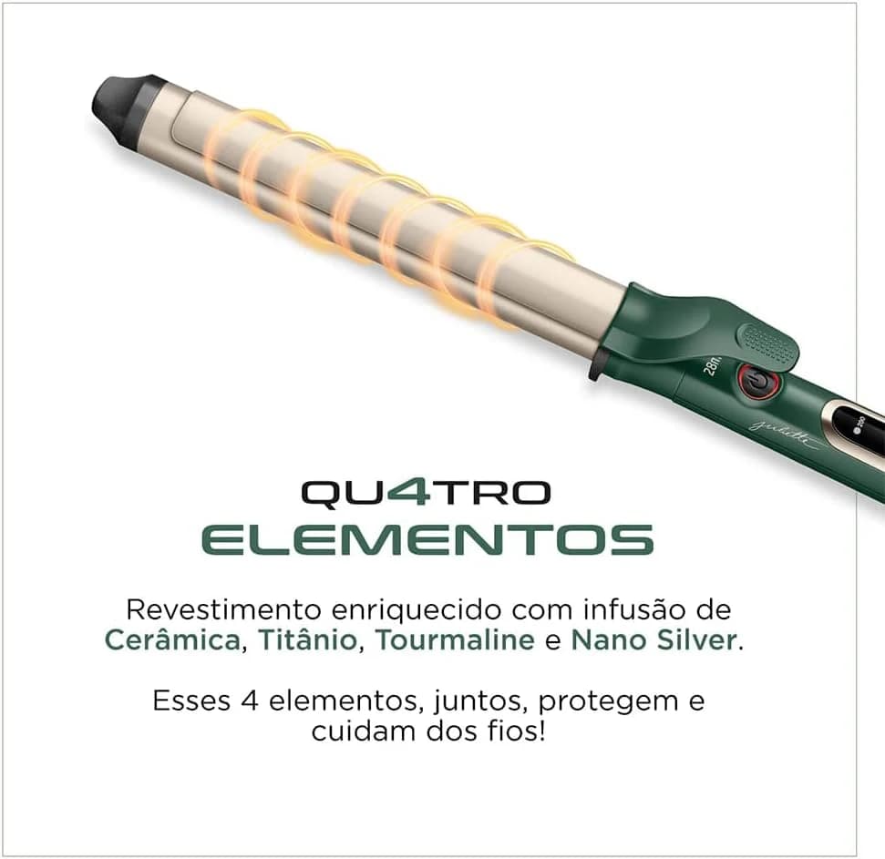 Modelador de Cachos By Juliette, Mondial, Verde Oliva, 70W, Bivolt - MC-JU-02