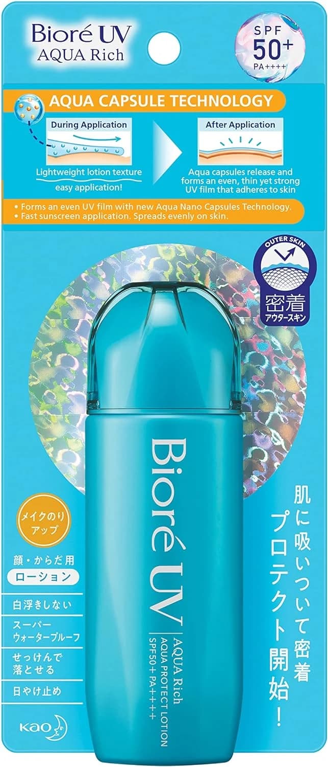 Protetor Solar Facial Bioré Uv Aqua Rich Protect Lotion Fps 50 70 ml