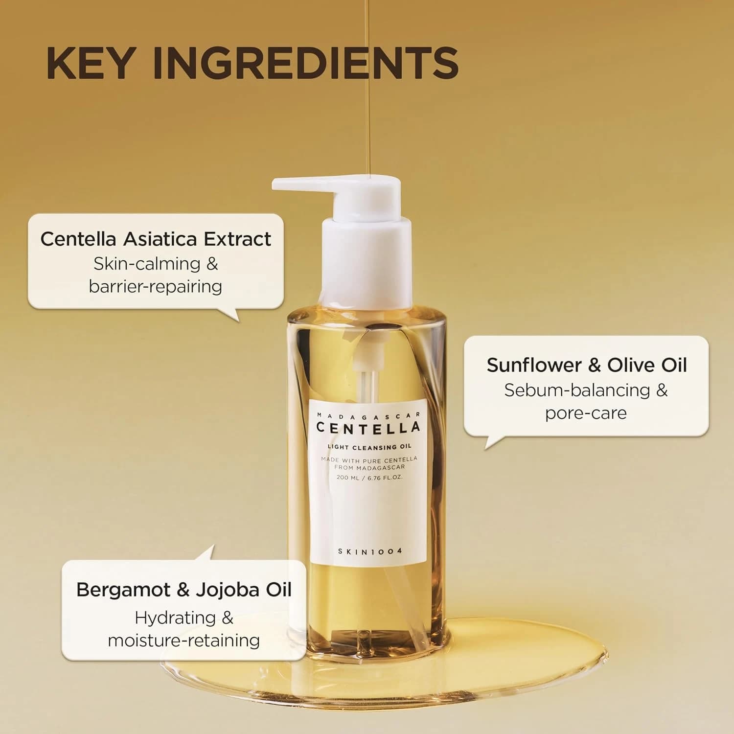 SKIN1004 Madagascar Centella Light Cleansing Oil 6.76 fl.oz, 200ml