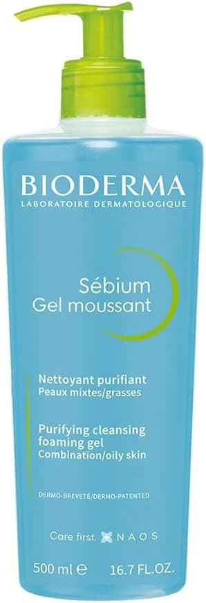 Bioderma Sébium Gel Moussant - Gel De Limpeza Purificante Antioleosidade 500 Ml