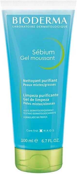Sébium Gel Moussant - Gel de Limpeza Purificante Antioleosidade, Bioderma, 100 Ml