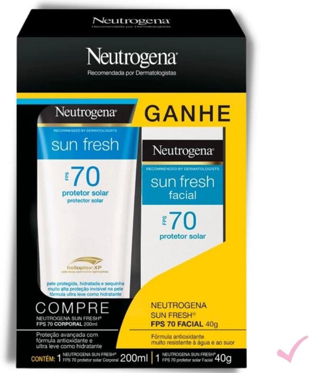 Neutrogena Promopack Corporal Fps70 200ml E Neutrogena Sun Fresh Facial Fps70 40g