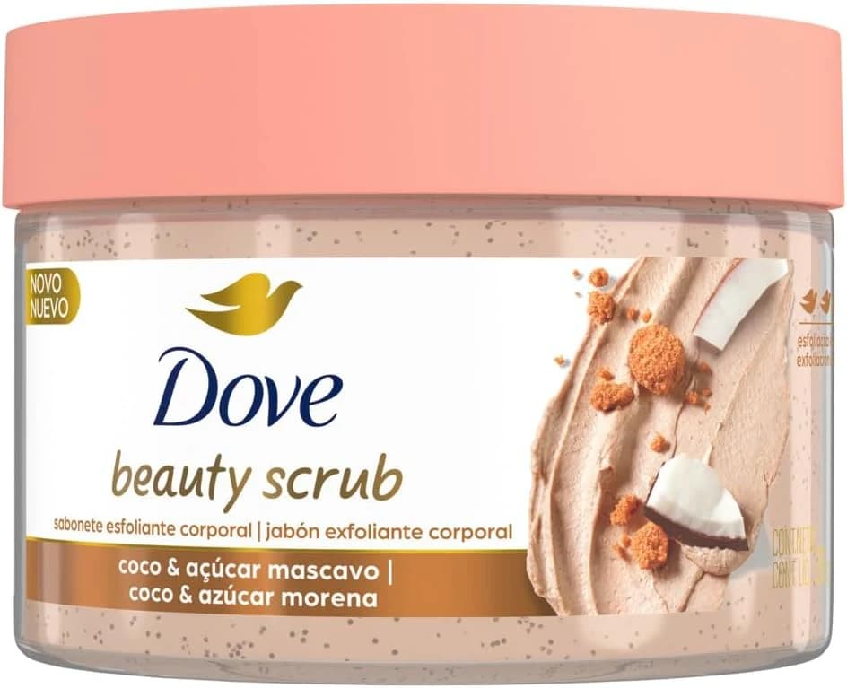 Dove Beauty Scrub Esfoliante Corporal de Coco e Açúcar Mascavo 280g