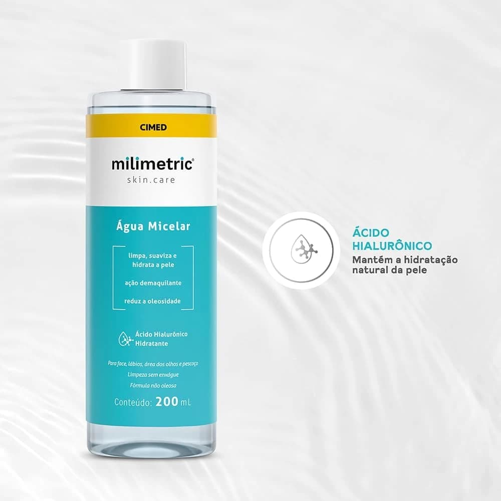 Milimetric Skincare Água Micelar com Ácido Hialurônico 200ml